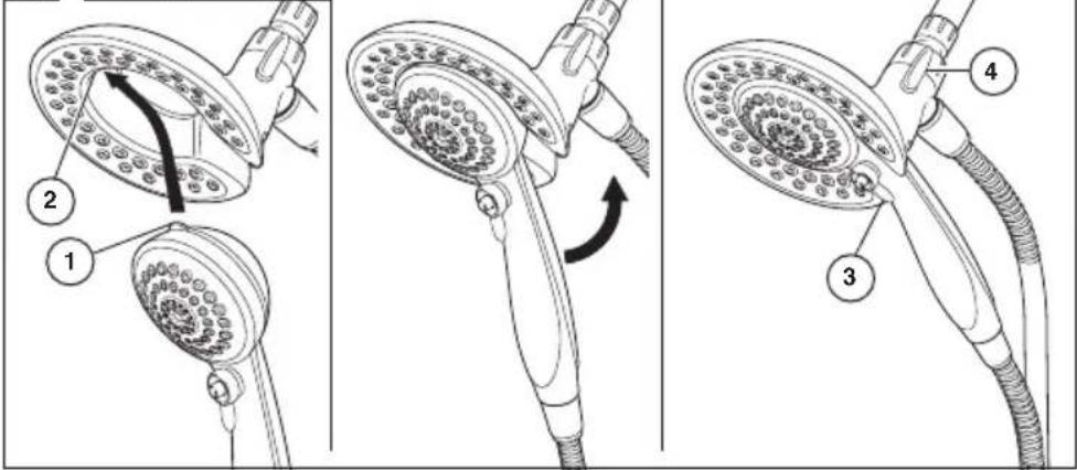 DELTA T14451WE - INSTALLATION DE LA POMME DE DOUCHE : - 1