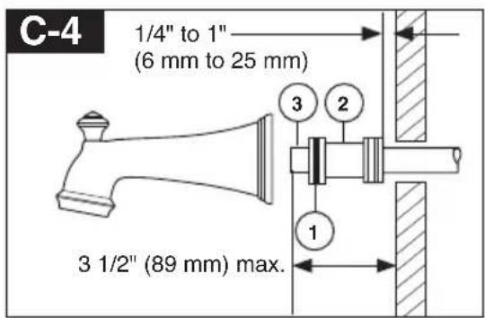 DELTA T14451WE - FOR TUB SPOUT INSTALLATION: - 4