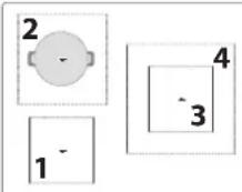 WHIRLPOOL WS Q5760 NE - TAILLE DE LA POÊLE/DU FOND DE CASSEROLE ADAPTÉE AUX DIFFÉRENTES ZONES DE CUISSON - 1