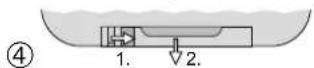 Monacor SA130DMP - Batterieeinsetzen/auswechseln: - 1