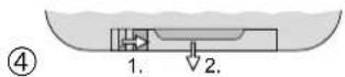 Monacor SA130DMP - Insertion/Remplacement de la batterie : - 1