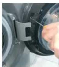 HAIER HWDQ90B416FWB - BISAGRA | TIPO 2 HERRAMIENTAS - LLAVE TORX 25, LLAVE DE TUBO 7 FLEXIBLE - 7