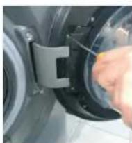 HAIER HWDQ90B416FWB - DOOR LOCK | TYPE 2 TOOLS-CROSS-HEADED SCREWDRIVER, TONG, FLAT SCREWDRIVER - 7