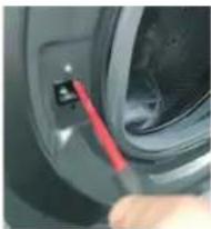 HAIER HWDQ90B416FWB - DOOR LOCK | TYPE 2 TOOLS-CROSS-HEADED SCREWDRIVER, TONG, FLAT SCREWDRIVER - 2