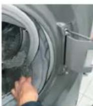 HAIER HWDQ90B416FWB - HINGE | TYPE 2 TOOLS - 25 TORX WRENCH, FLEXIBLE 7 PIPE WRENCH - 6