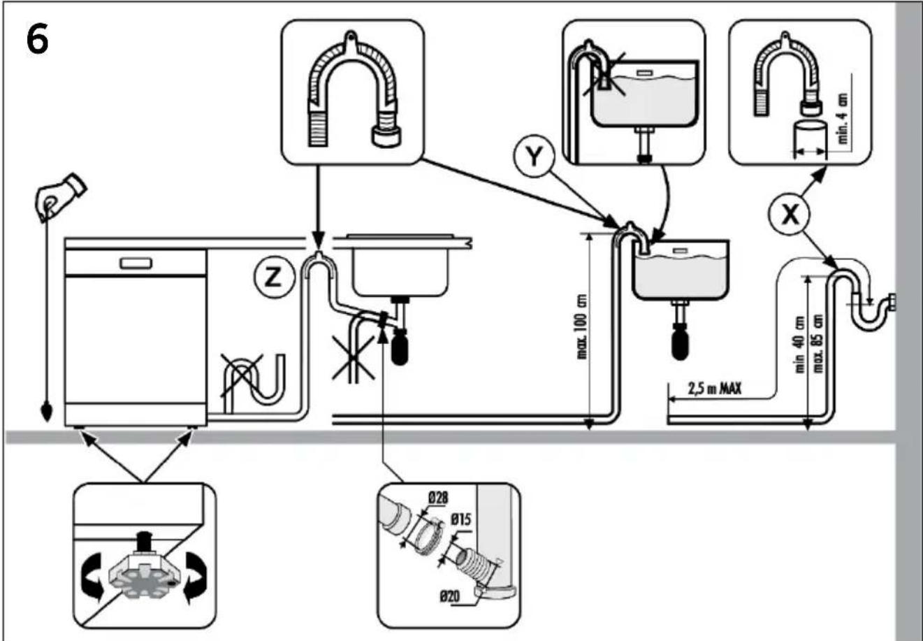 HAIER XIB 3C3SFS - CONNECTING THE OUTLET HOSE - 1