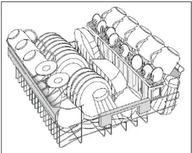 HAIER XIB 3C3SFS - BELADEN DES OBEREN GESCHIRRKORBES - 2