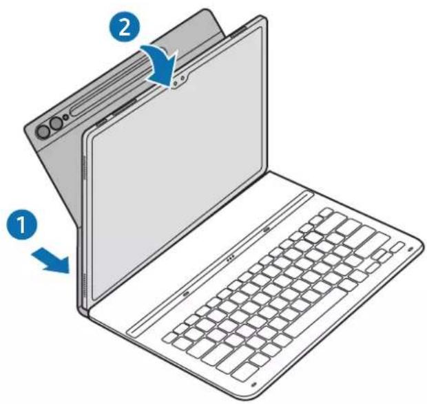 SAMSUNG EFDX900 - Attaching the keyboard - 1
