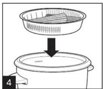 HAMILTON BEACH 37516 - Cómo Cocer Alimentos al Vapor con Arroz - 4