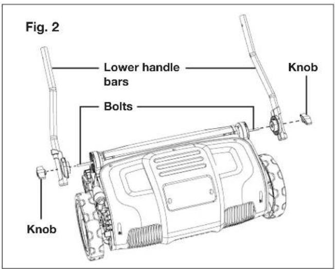 Sun Joe AJ805E - Connecting the Handle Bars - 2