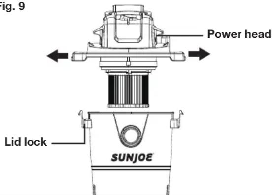 Sun Joe SWD5000 - Releasing and Assembling the Power Head - 1