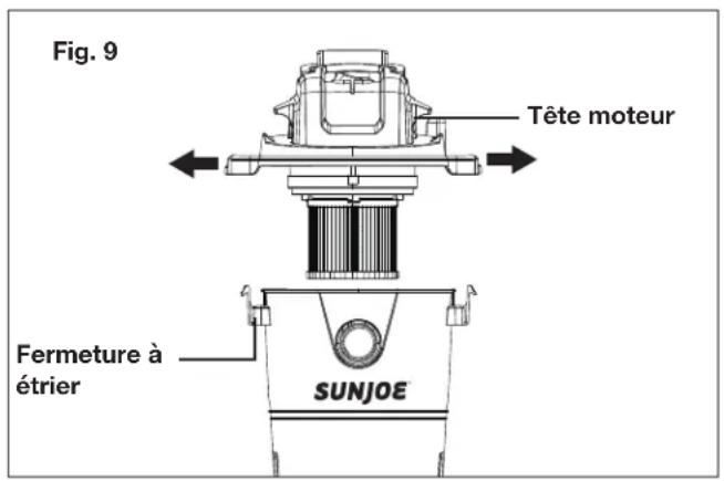 Sun Joe SWD5000 - Comment libreer ou attacher la tete moteur - 1