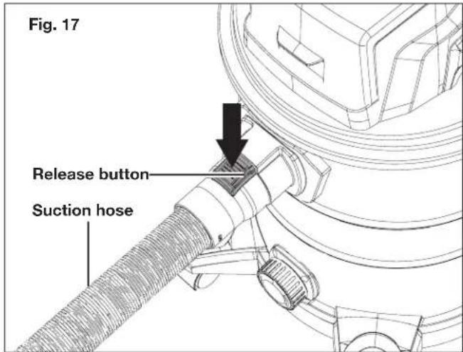 Fig. 17 Release button Suction hose