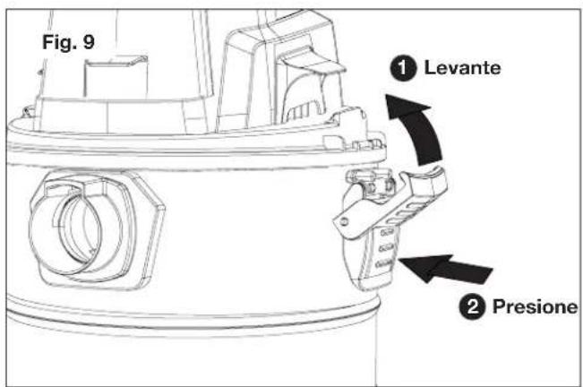 Fig. 9 ① Levante ② Presione