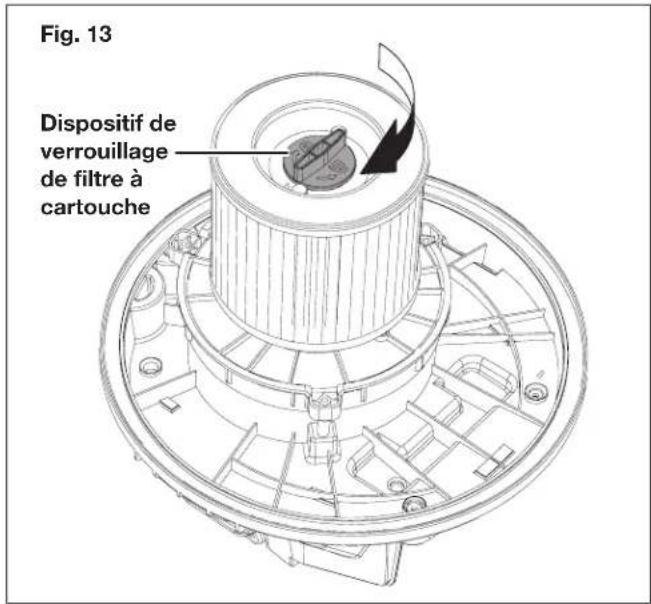 Fig. 13 Dispositif de verrouillage de filtre à cartouche