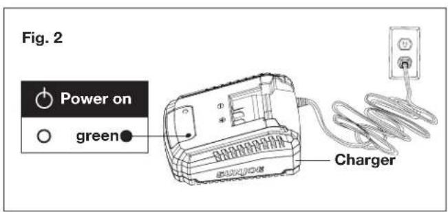 Fig. 2 Power on green Charger