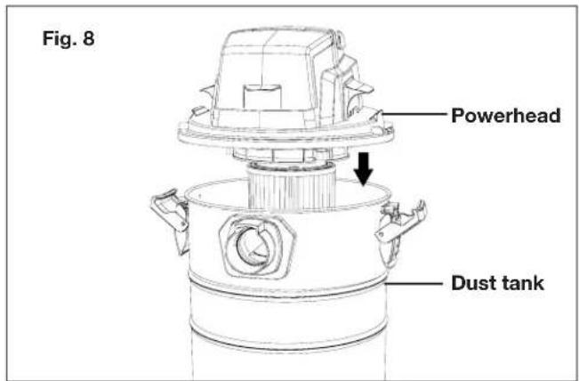 Fig. 8 Powerhead Dust tank