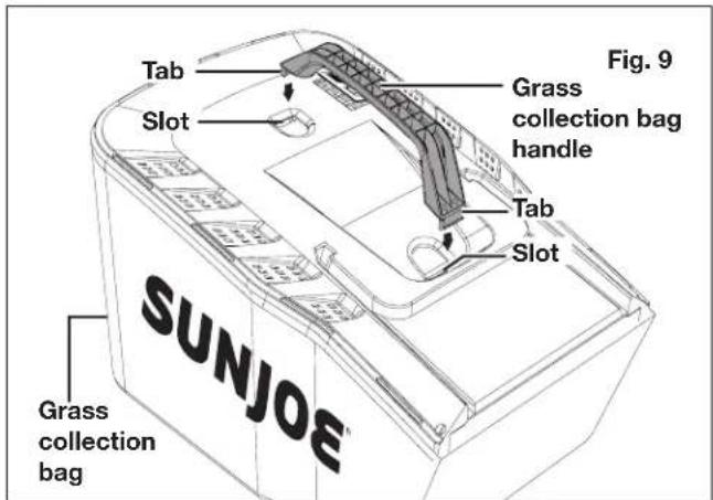 Sun Joe 24VX216LM - Grass Collection Bag Fitting - 1