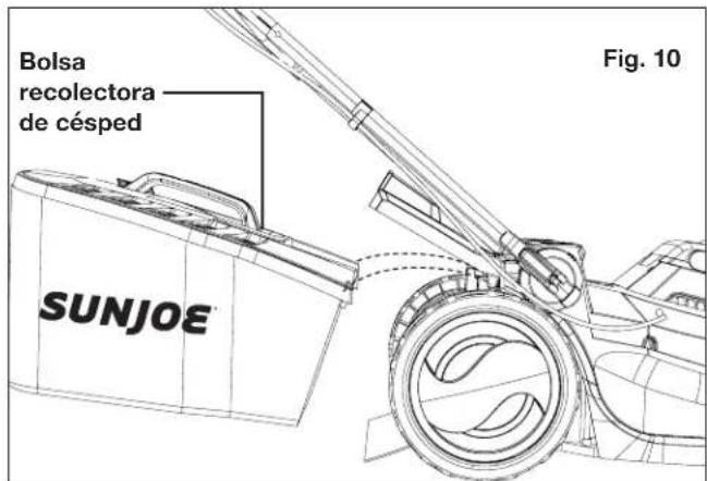 Sun Joe 24VX216LM - Instalacion de bolsa recolectora de cesped - 2