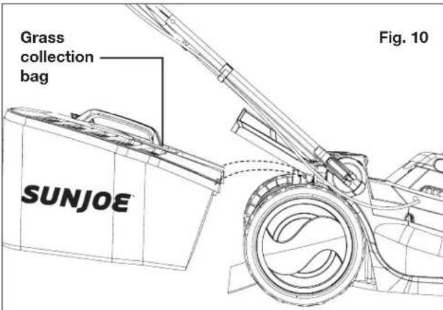Sun Joe 24VX216LM - Grass Collection Bag Fitting - 2