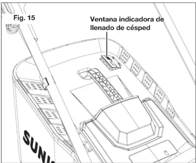 Sun Joe 24VX216LM - Indicador de nivel de llenado de bolsa para césped - 1