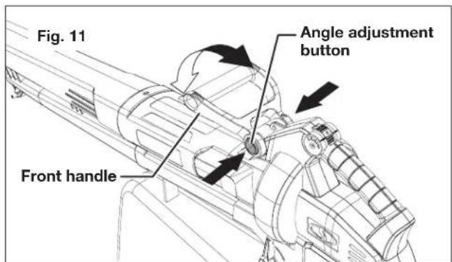 Sun Joe 24VX2BVM143CT - Operation Front Handle Adjustment - 1