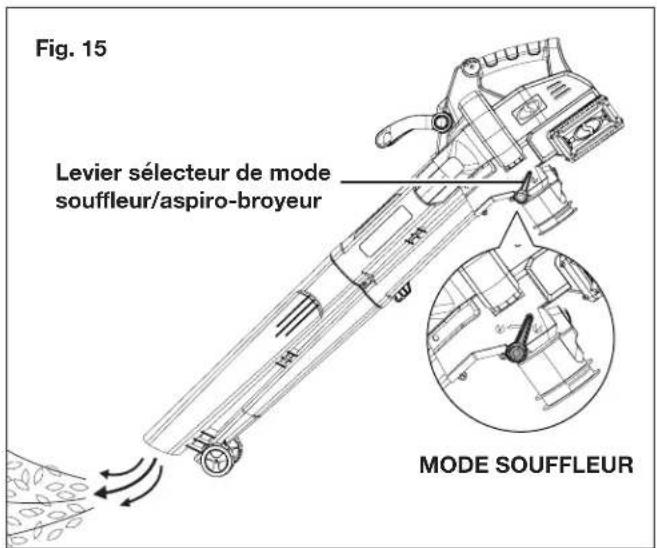 Sun Joe 24VX2BVM143CT - Mode souffleur - 1