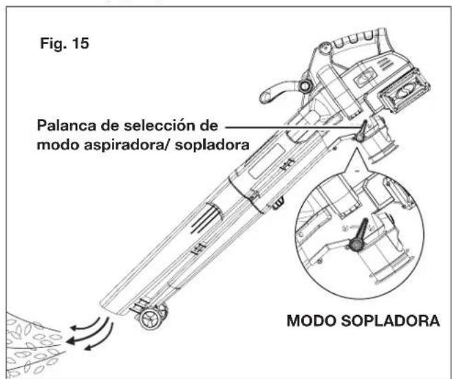 Sun Joe 24VX2BVM143CT - Modo sopladora - 1