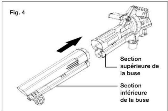 Sun Joe 24VX2BVM143CT - Assemblage de la section inférieure de la buse - 1