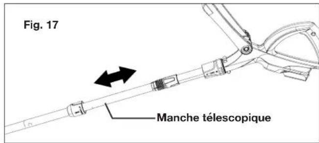 Sun Joe 24VSB10CT - Réglage du manche téléscopique - 2