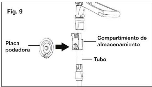 Sun Joe 24VSB10CT - Instalación del compartmento de almacenimiento - 2