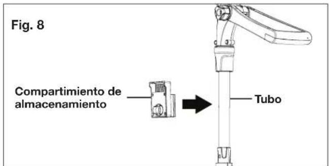 Sun Joe 24VSB10CT - Instalación del compartmento de almacenimiento - 1