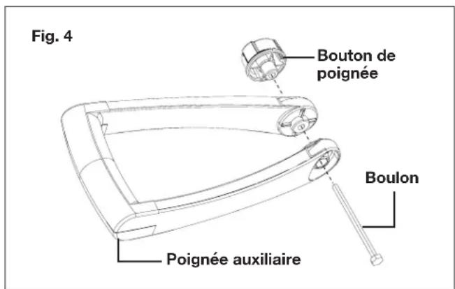 Sun Joe 24VSB10CT - Assemblage de la poignée auxiliaire - 1