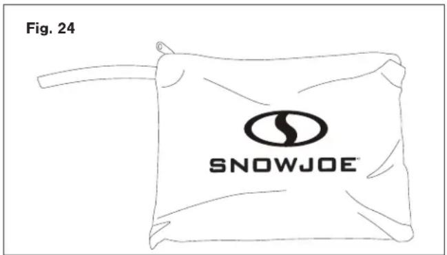 Snow Joe 24VX2SB18 - Utilisation de la housse - 3