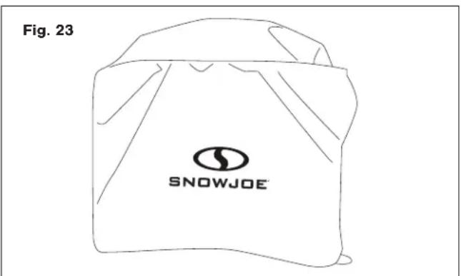 Snow Joe 24VX2SB18 - Utilisation de la housse - 2