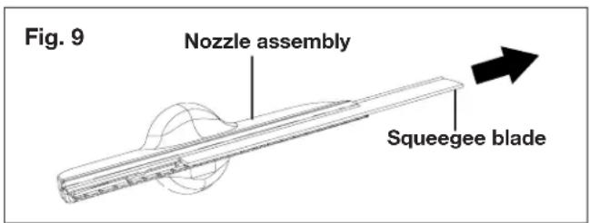 Fig. 9 Nozzle assembly Squeegee blade
