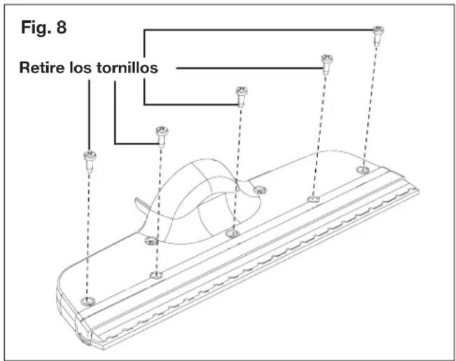 Fig. 8 Retire los tornillos