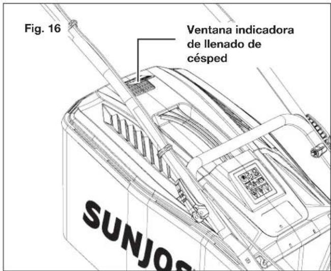 Sun Joe 24VX221LMSPCT - Indicador de nivel de llenado de bolsa para césped - 1