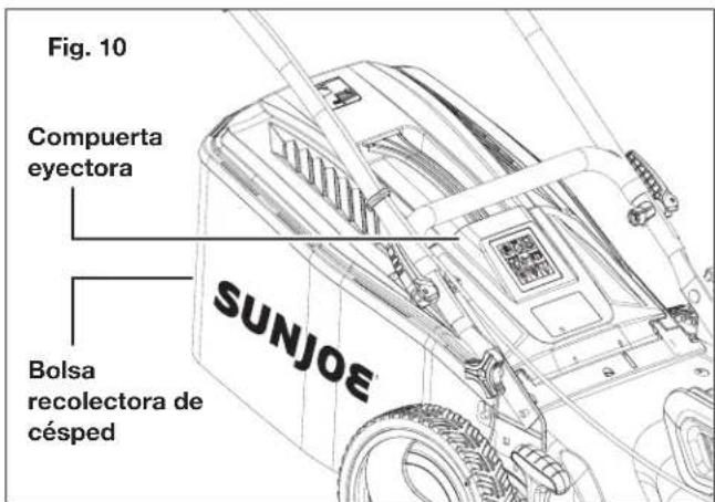 Sun Joe 24VX221LMSPCT - Instalación de bolsa recolectora de césped - 2