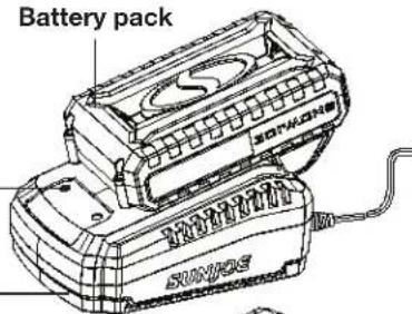 Sun Joe 24VHT18CT - Charging the Battery - 3