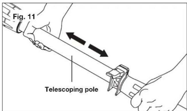 Sun Joe 24VPHT17LTE - Adjusting the Telescoping Pole - 2