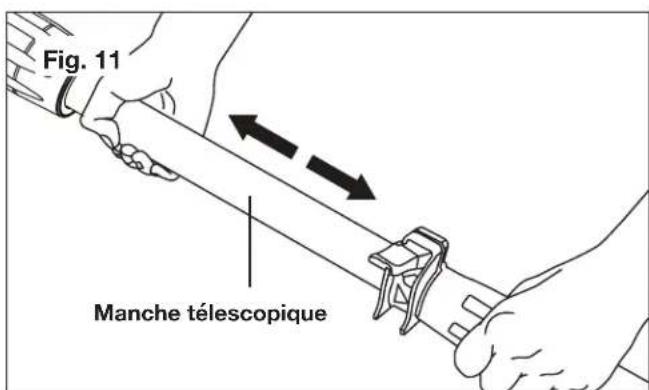Sun Joe 24VPHT17LTE - Réglage du manche téléscopique - 2