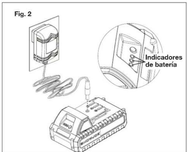 Sun Joe 24VPHT17LTE - Carga de la bateria - 2