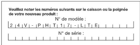 Sun Joe 24VPHT17LTE - Numérodeschemeletdeserie - 1
