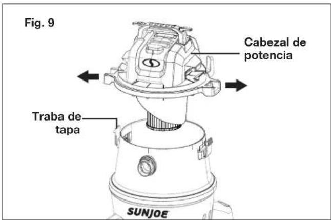 Sun Joe SWD12000 - Liberación y ensamblado del cabezal de potencia - 1