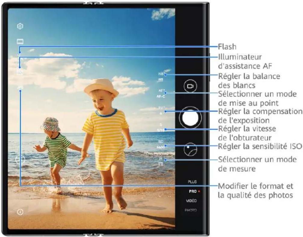 HUAWEI Mate Xs 2 - Utiliser le mode Pro pour des photos ou des vidéos de qualité professionnelle - 1