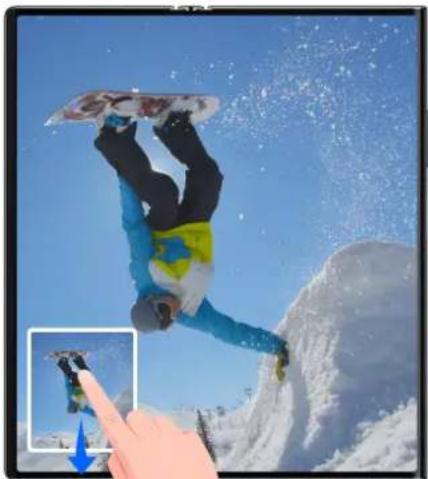 HUAWEI Mate Xs 2 - Utiliser un raccourci pour effectuer une capture d'écran défilant - 1