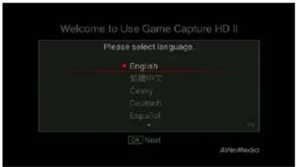 AVERMEDIA Live Gamer Ultra GC553 - Step 1 Setting up Language - 1