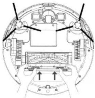TAURUS Homeland Laser - PULIZIA DELLA SPAZZOLA ROTANTE CENTRALE E DELLE SPAZZOLE LATERALI: - 1