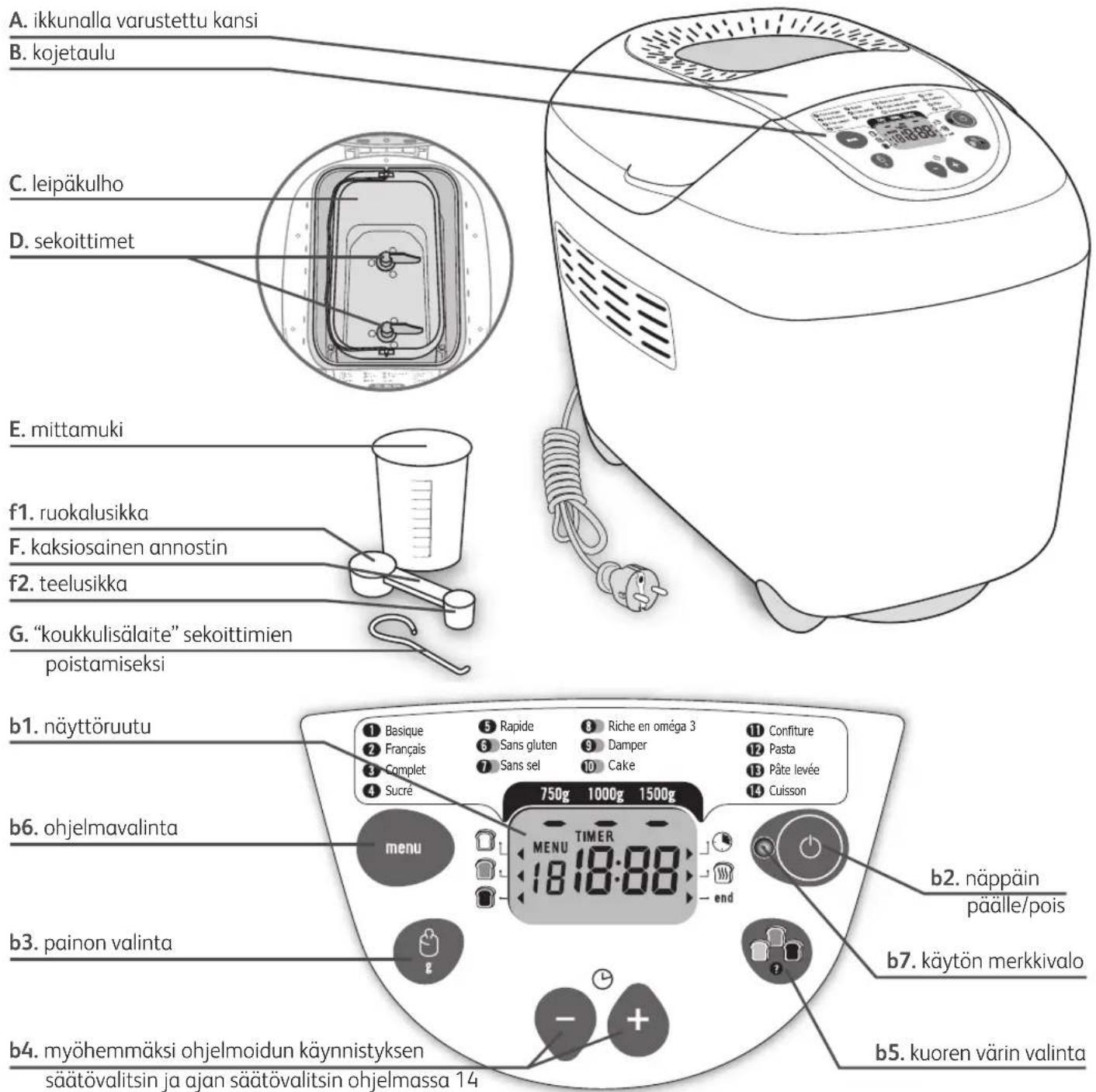 TEFAL Home Bread OW5005 - Tutustu leipäkoneeseen - 1